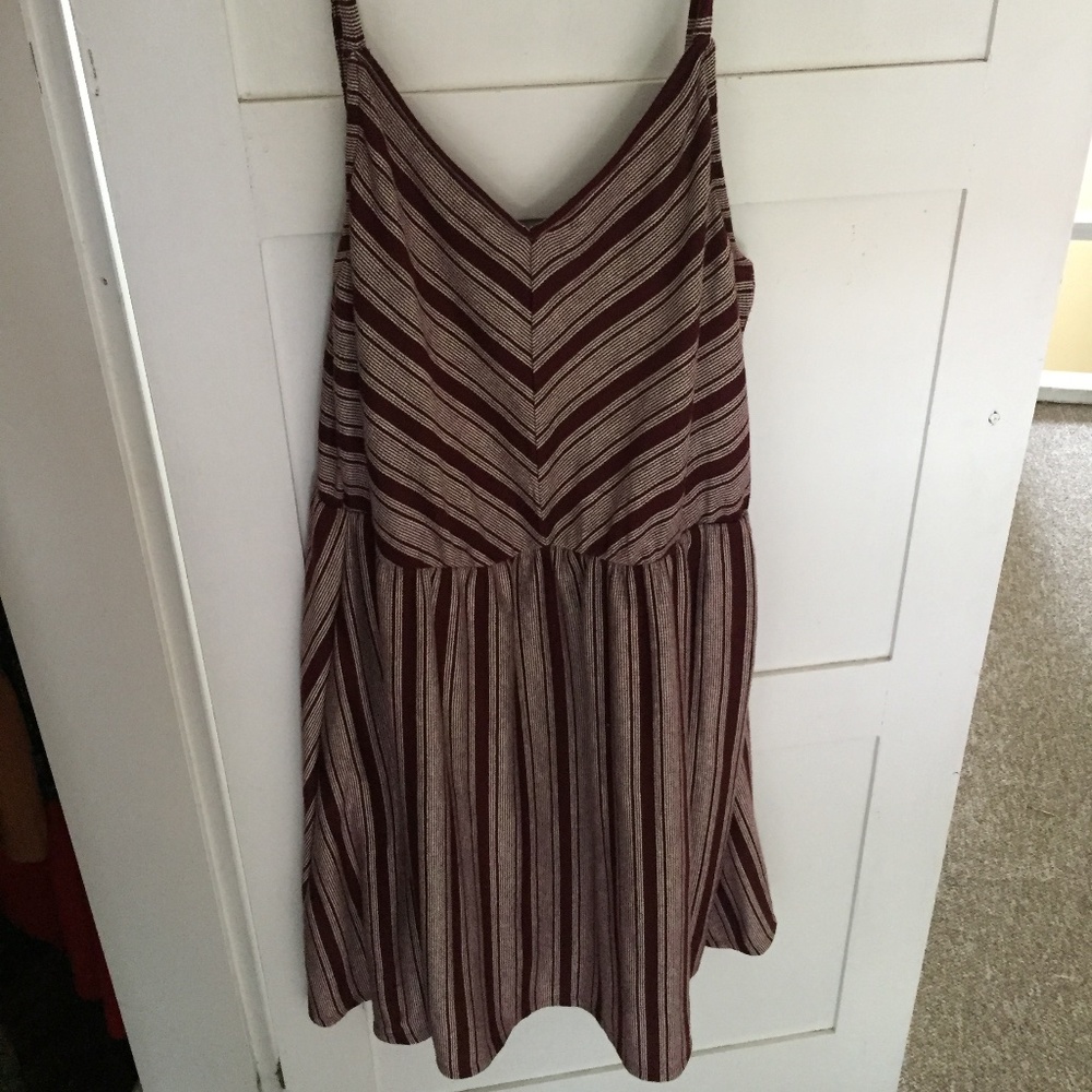 maroon red and white dress
